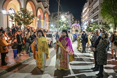 Περιφορά του Ιερού Επιταφίου στην Ενορία μας